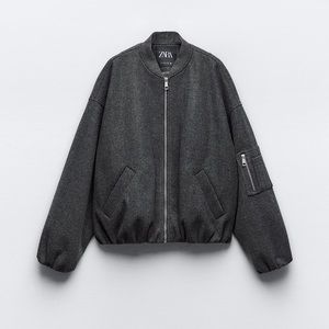 Size Small | Zara | Bomber Jacket with Oversized Pockets